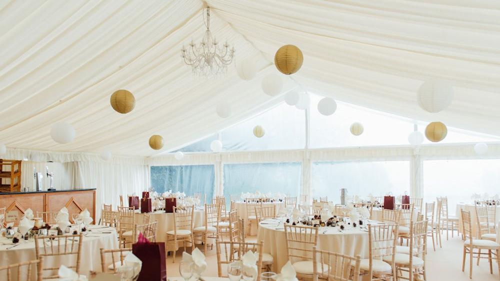 Gold and White Wedding Decor Hanging Lantern Company